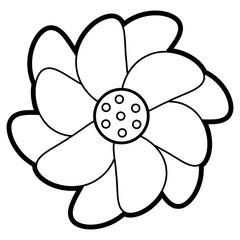 Fototapeta premium Flower of garden floral and nature theme Isolated design Vector illustration