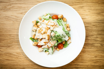 Caesar salad on a plate