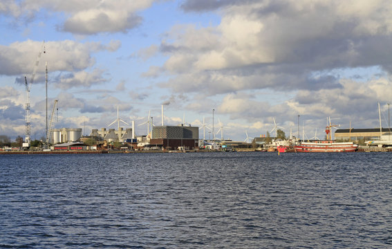 Industrial buildings in Copenhagen, Denmark