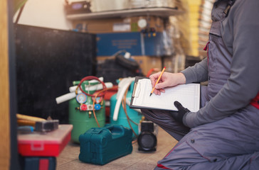 Air conditioning master entering malfunction in a workshop