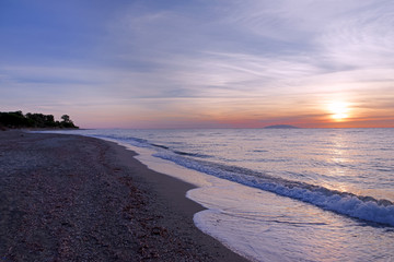 Lever de soleil sur plage