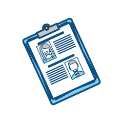 curriculum vitae page icon over white background vector illustration