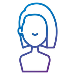 beautiful woman shirtless avatar character vector illustration design