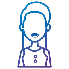 beautiful woman avatar character vector illustration design