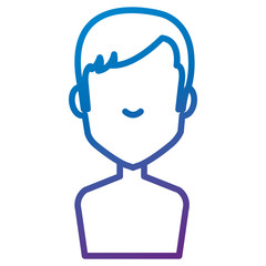 Obraz premium young man shirtless avatar character vector illustration design
