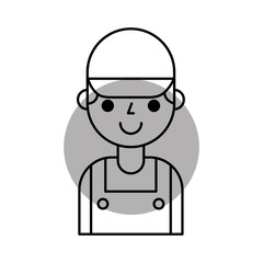 repairman engineer assistance worker icon vector illustration