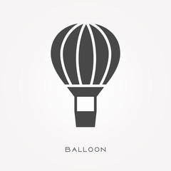 Silhouette icon balloon