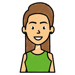 beautiful woman avatar character vector illustration design