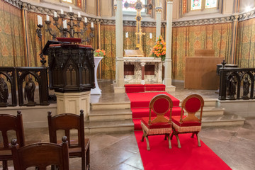 Fototapeta na wymiar Wedding chapel interior