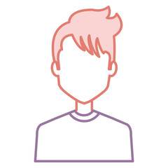 young man avatar character vector illustration design