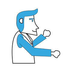 Man of Male avatar person people and human theme Isolated design Vector illustration