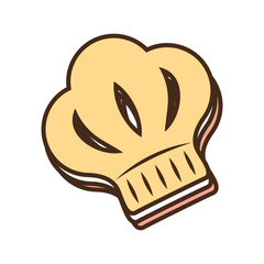 chef hat icon over white background vector illustration