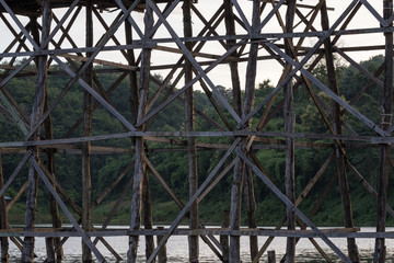 Architecture structure wooden mon bridge