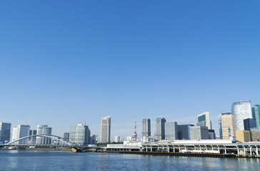 Fototapeta na wymiar 東京風景　汐留・築地と東京タワー