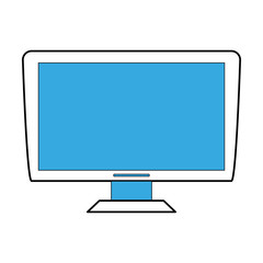 Computer of device gadget technology and electronic theme Isolated design Vector illustration