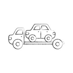tow truck assistance emergency for car vector illustration
