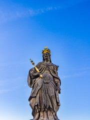 Fototapeta na wymiar Statue of the Untere Bruecke, Bamberg, Germany
