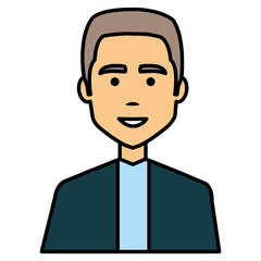 elegant businessman avatar character vector illustration design