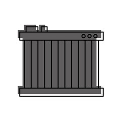 radiator for cooling the car motor liquids vector illustration