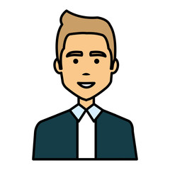 elegant businessman avatar character vector illustration design