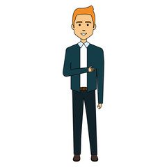 elegant businessman avatar character vector illustration design