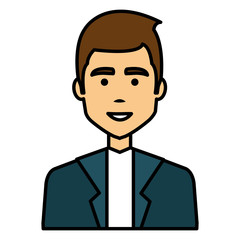 elegant businessman avatar character vector illustration design