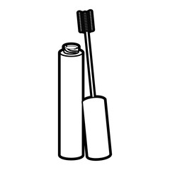 Mascara of make up accesories and cosmetic theme Isolated design Vector illustration