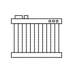radiator for cooling the car motor liquids vector illustration