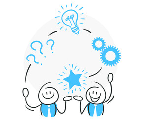 Stick Figure Series Blue / Business