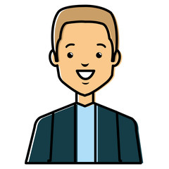 elegant businessman avatar character vector illustration design