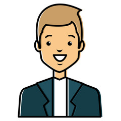elegant businessman avatar character vector illustration design