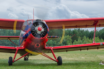 AIRPLANE - Old biplane at the airport