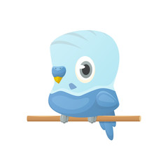 Cartoon budgie vector isolated illustration