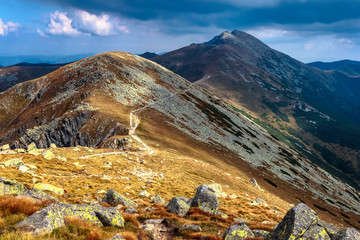 Mountain ridge with the highest peak Dumbier of the Low Tatras National Park in Slovakia, Europe. © Viliam