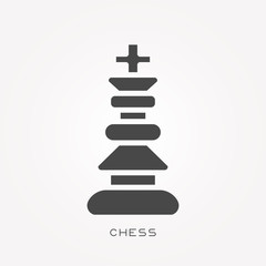 Silhouette icon chess