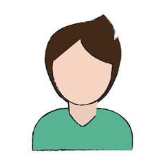 Man cartoon of male avatar person people and human theme Isolated design Vector illustration