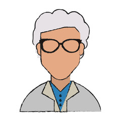 Grandmother of old person and woman theme Isolated design Vector illustration