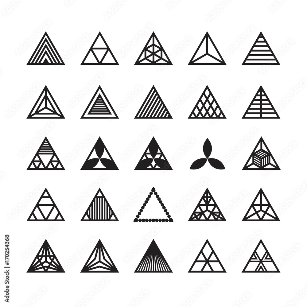 Wall mural triangle geometric vector icon , ornament