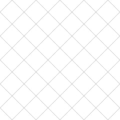 Black Dash Square Diamond Seamless on White Background. Vector Illustration