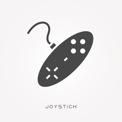 Silhouette icon joystick
