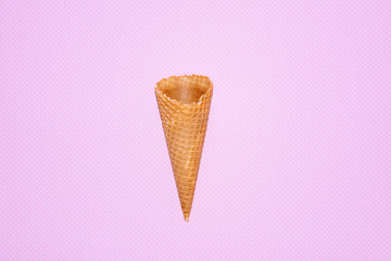Empty ice cream cornet.