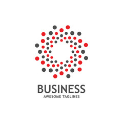 dotted vector circle frame, dot pattern in circle shape, Trendy design element for round banner or logo.