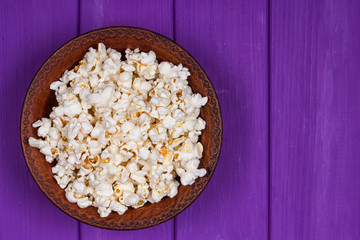 Popcorn in a bowl