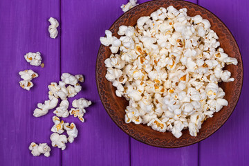 Popcorn in a bowl