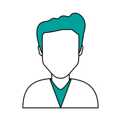 Man of male avatar person people and human theme Isolated design Vector illustration