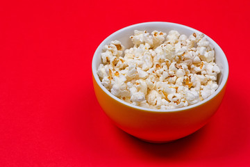 Fototapeta na wymiar Bowl of Delicious Popcorn