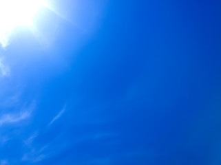 Shining sun in the sky