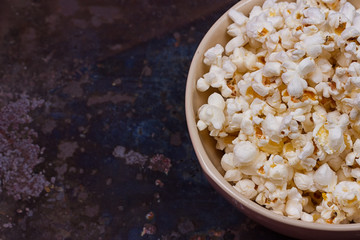 Popcorn in a bowl