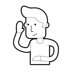 Obraz premium Man cartoon of male avatar person people and human theme Isolated design Vector illustration