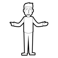 Man cartoon of male avatar person people and human theme Isolated design Vector illustration